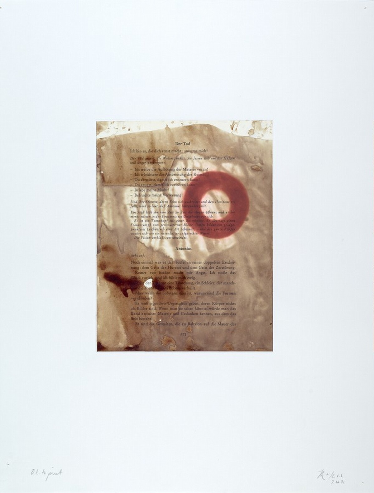 The Temptation of Saint Anthony XXXVI - The Sun by Tim Rollins + K.O.S.