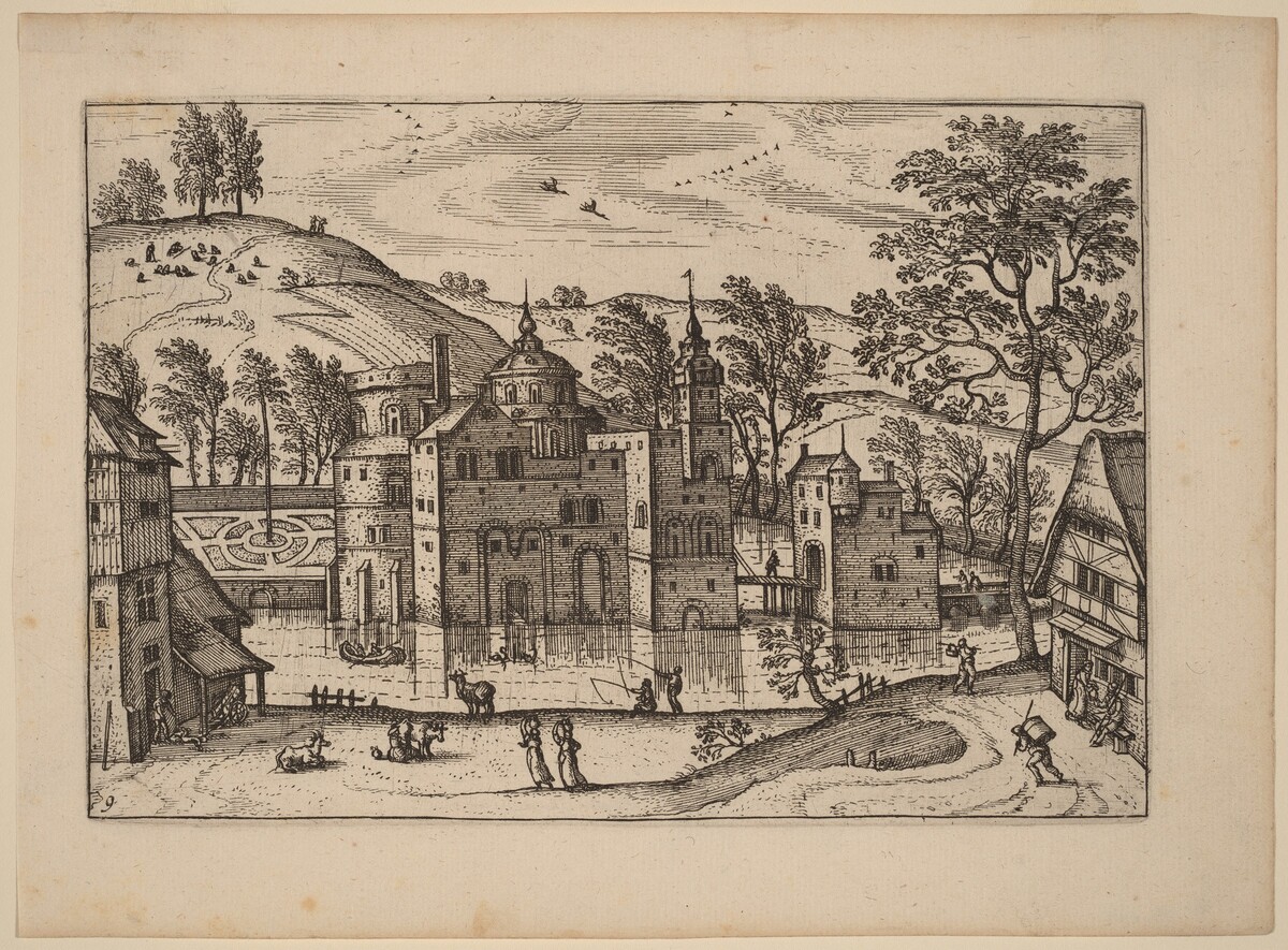 Castle with a Moat by Carel Collaert
