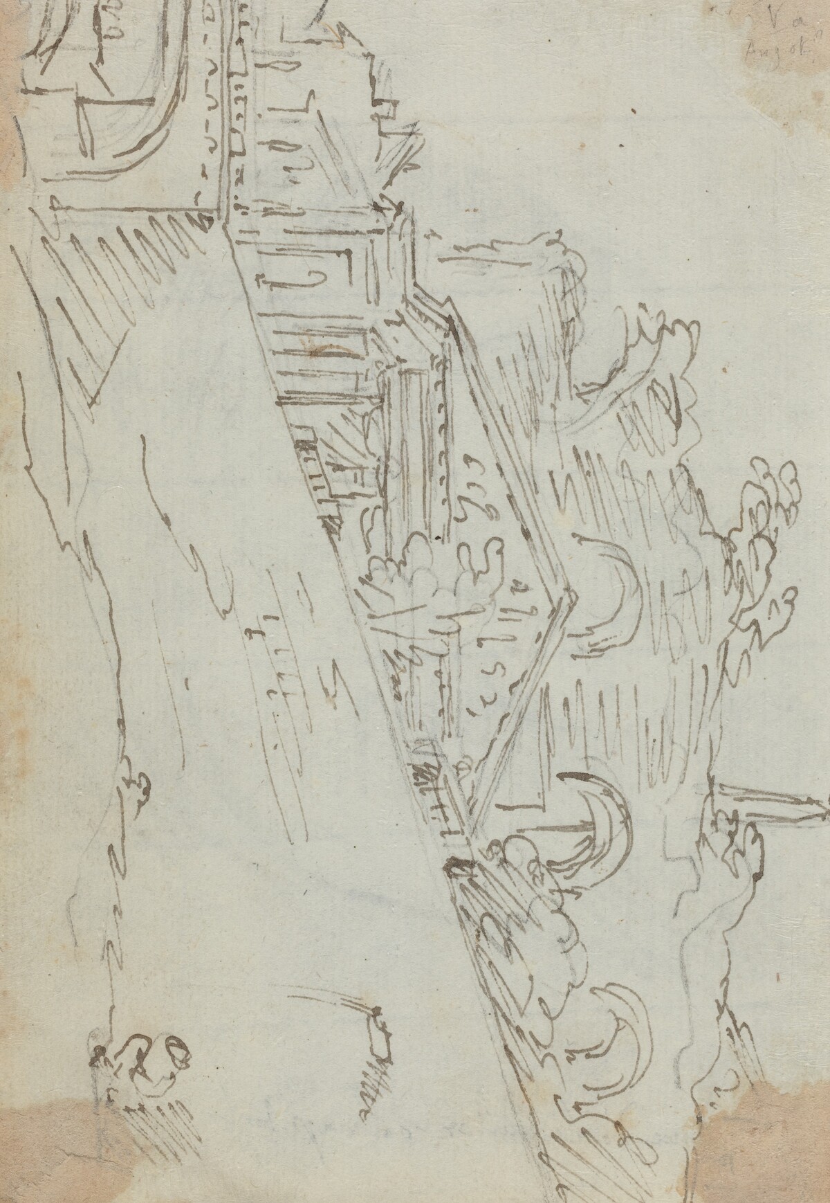 Ancient Ruins on the Bank of the Tiber by Augustin Pajou