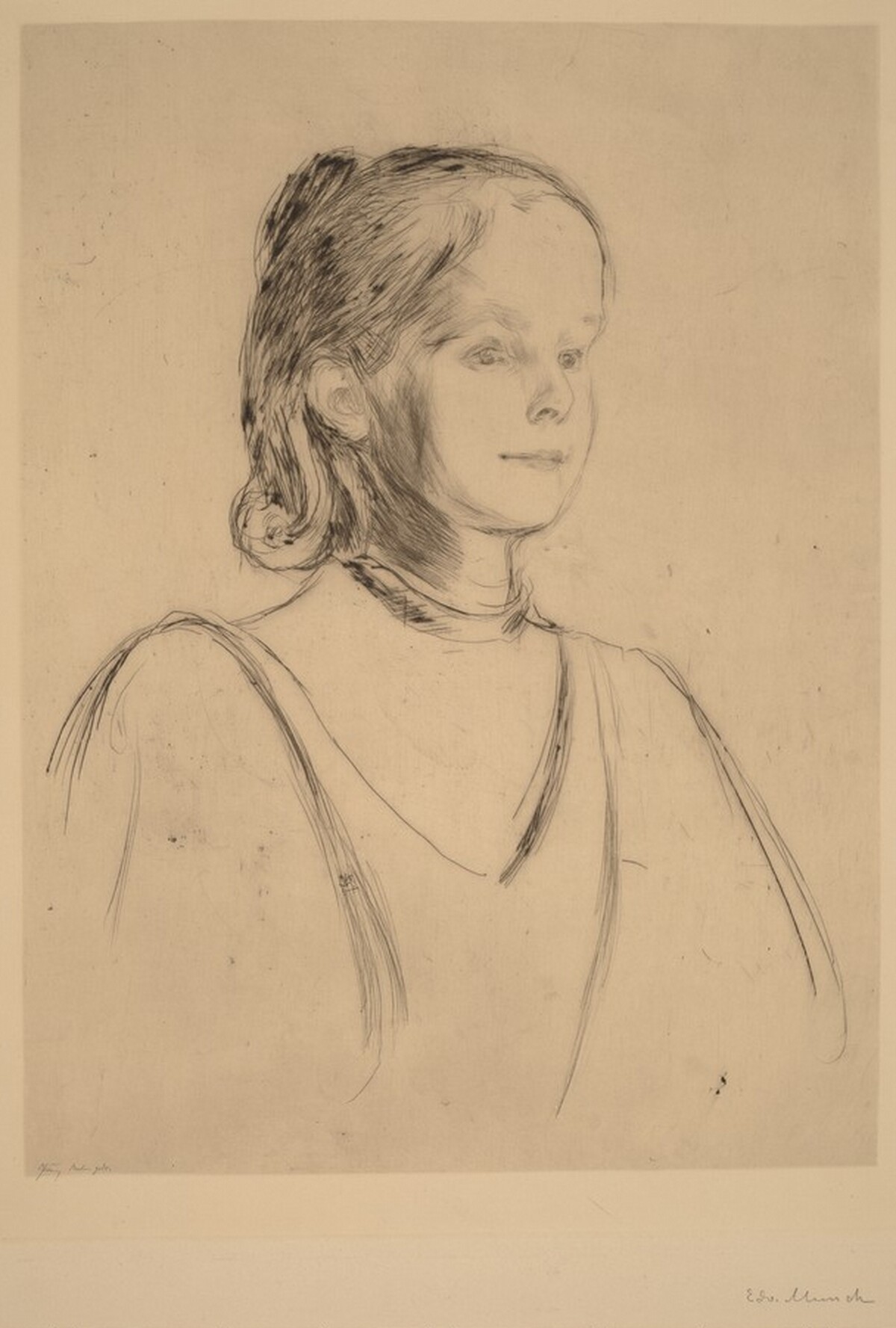 Portrait of a Young Girl (Miss Heiberg?) by Edvard Munch