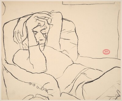 untitled [cigarette smoker in an armchair]