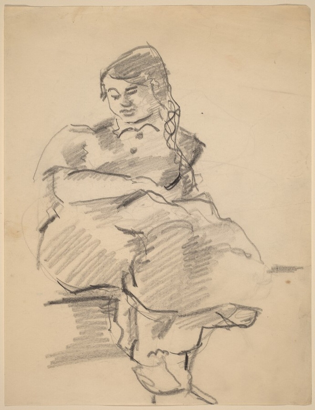 Young Girl Seated, Hair Falling over Left Shoulder by Mark Rothko