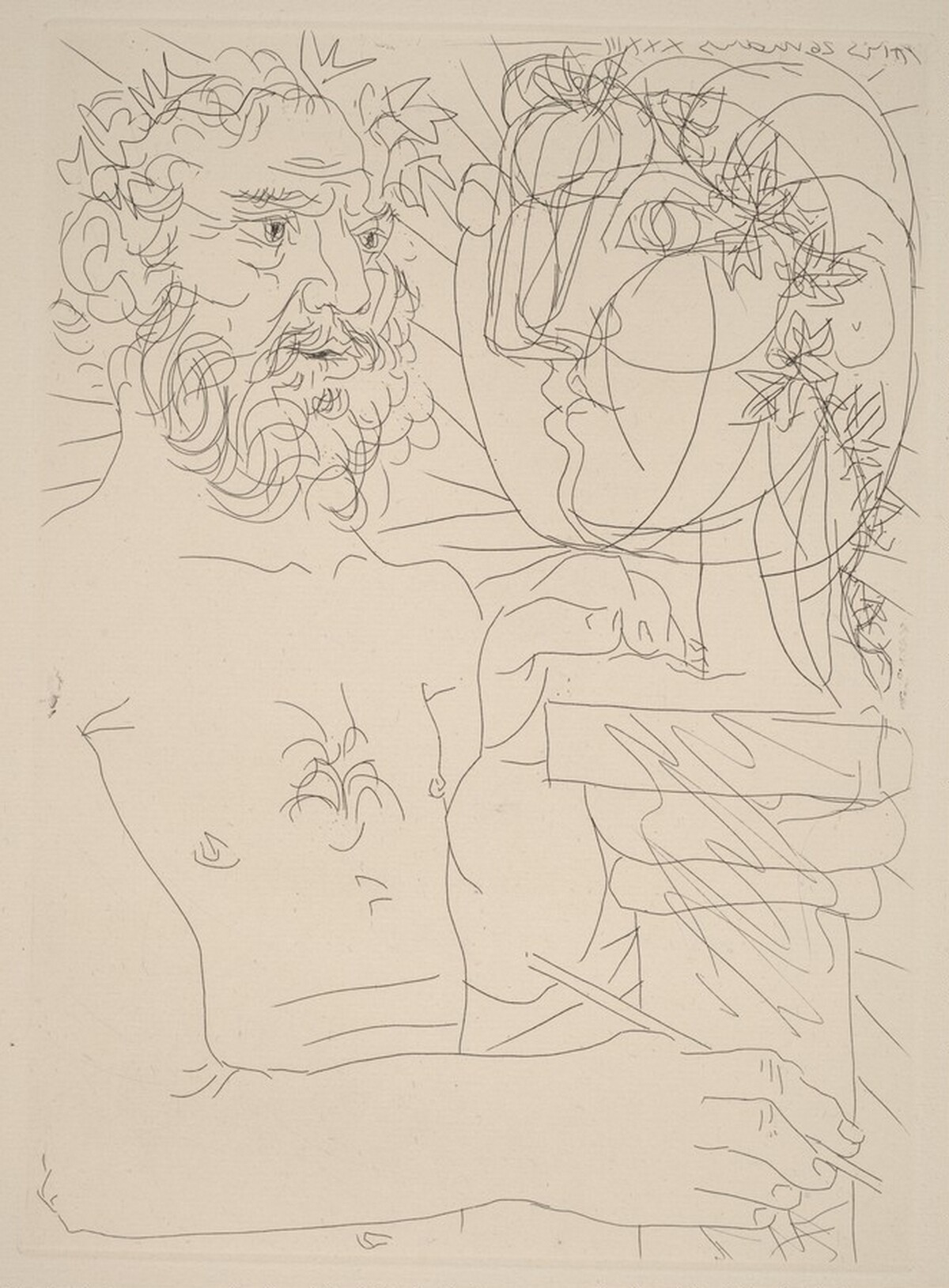 Old Sculptor at Work (Vieux sculpteur au travail II) by Pablo Picasso