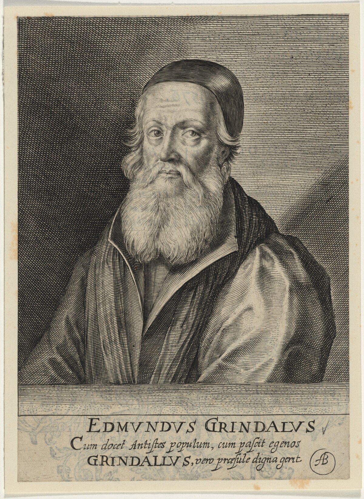 Edmund Grindal, Archbishop of Canterbury by Willem de Passe and Magdalena de Passe