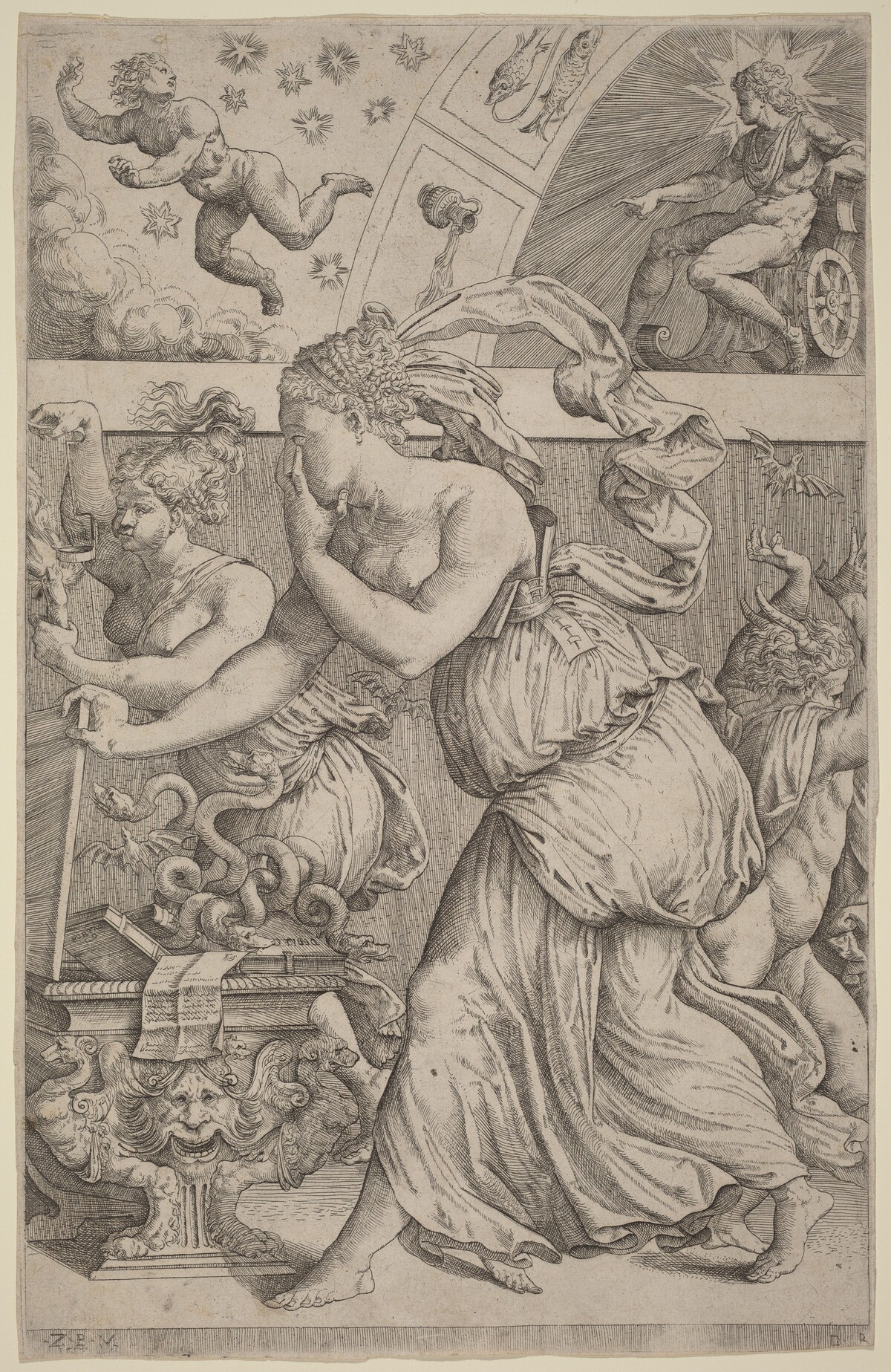 Pandora Opening Her Box by Master Z.B.M.