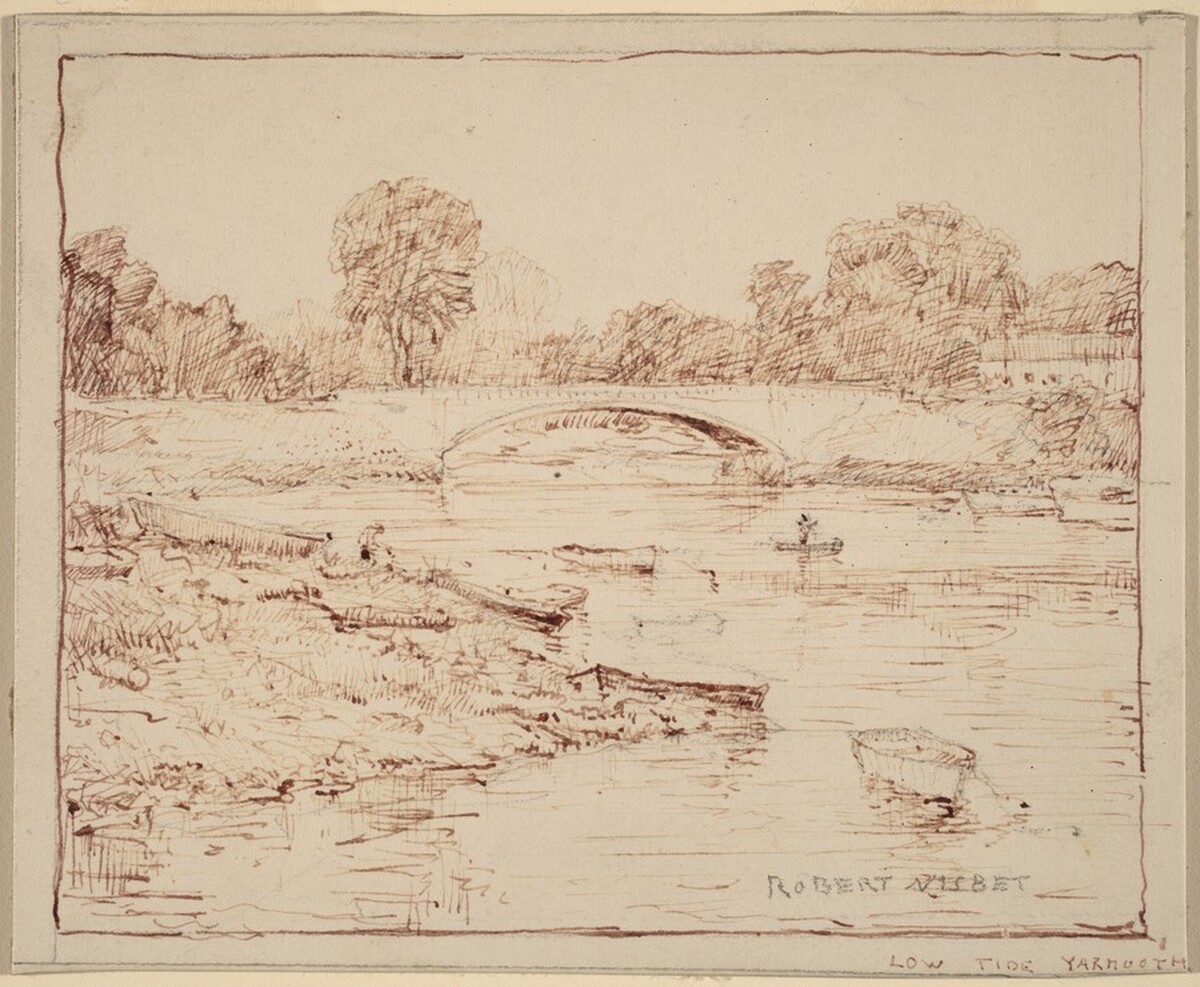 Low Tide, Yarmouth by Robert Hogg Nisbet
