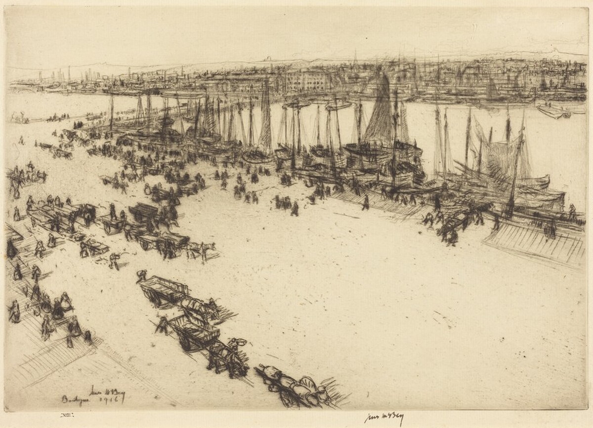 The Quai Gambetta, Boulogne by James McBey