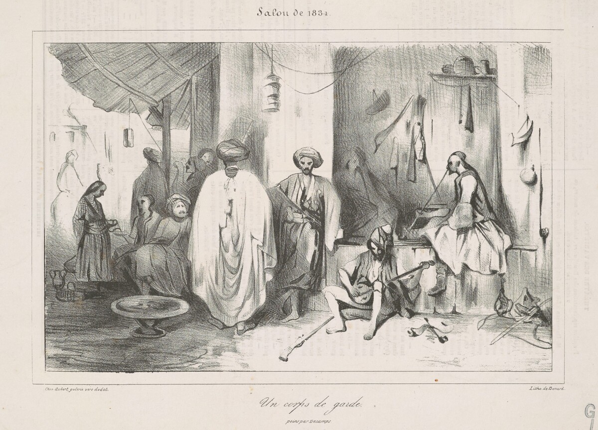 Un corps de garde peint par Decamps by Honoré Daumier