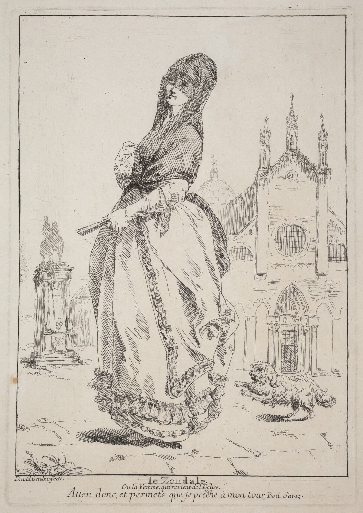 Le Zendale (Woman in a Hood, or the Woman Returning from Church) by Giovanni David
