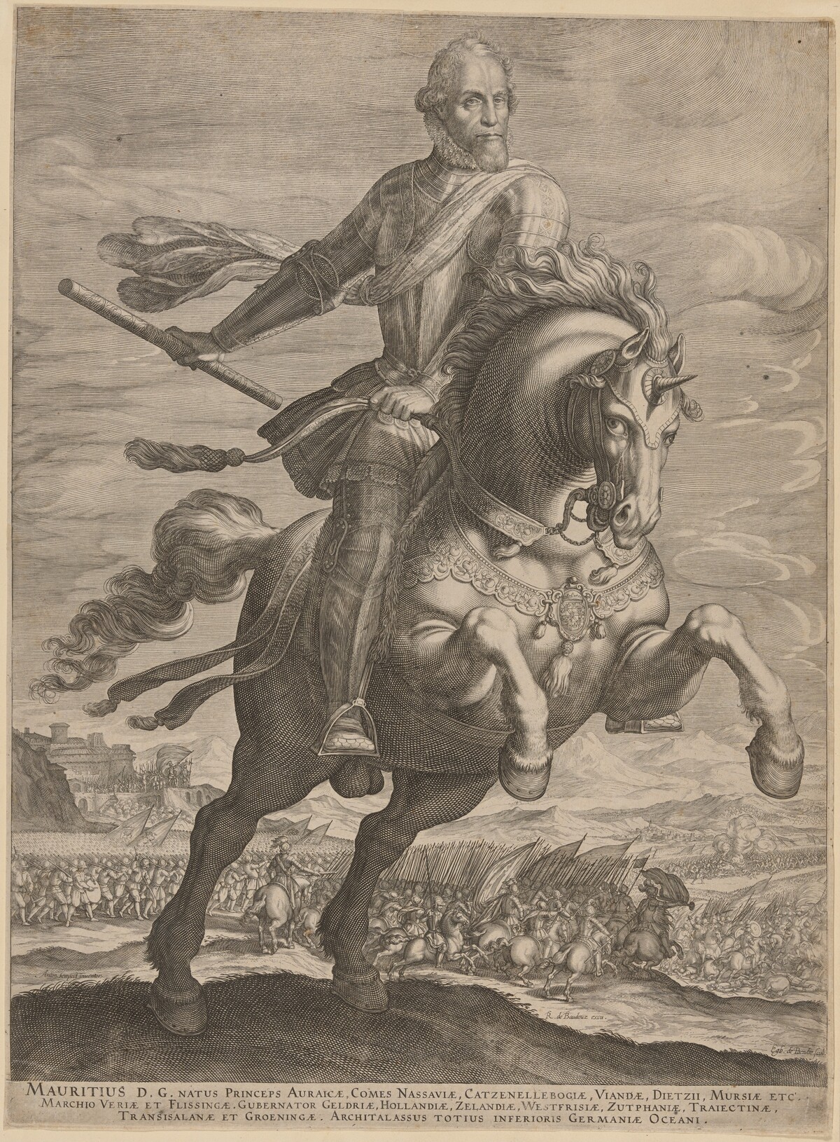 Maurice, Prince of Orange on Horseback by Egbert van Panderen