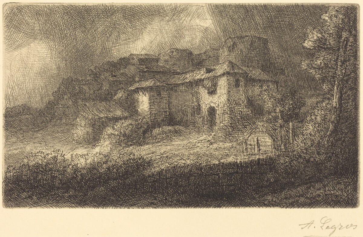 Ruins of a Chateau (Les ruines du chateau) by Alphonse Legros