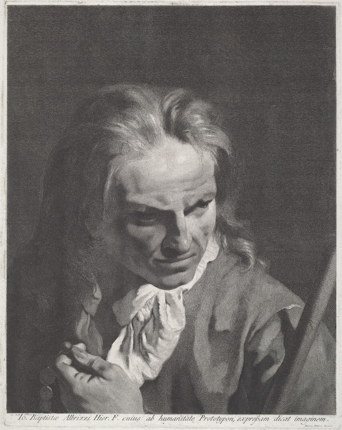 A Gentleman Pilgrim with a Rosary by Marco Alvise Pitteri after Giovanni Battista Piazzetta