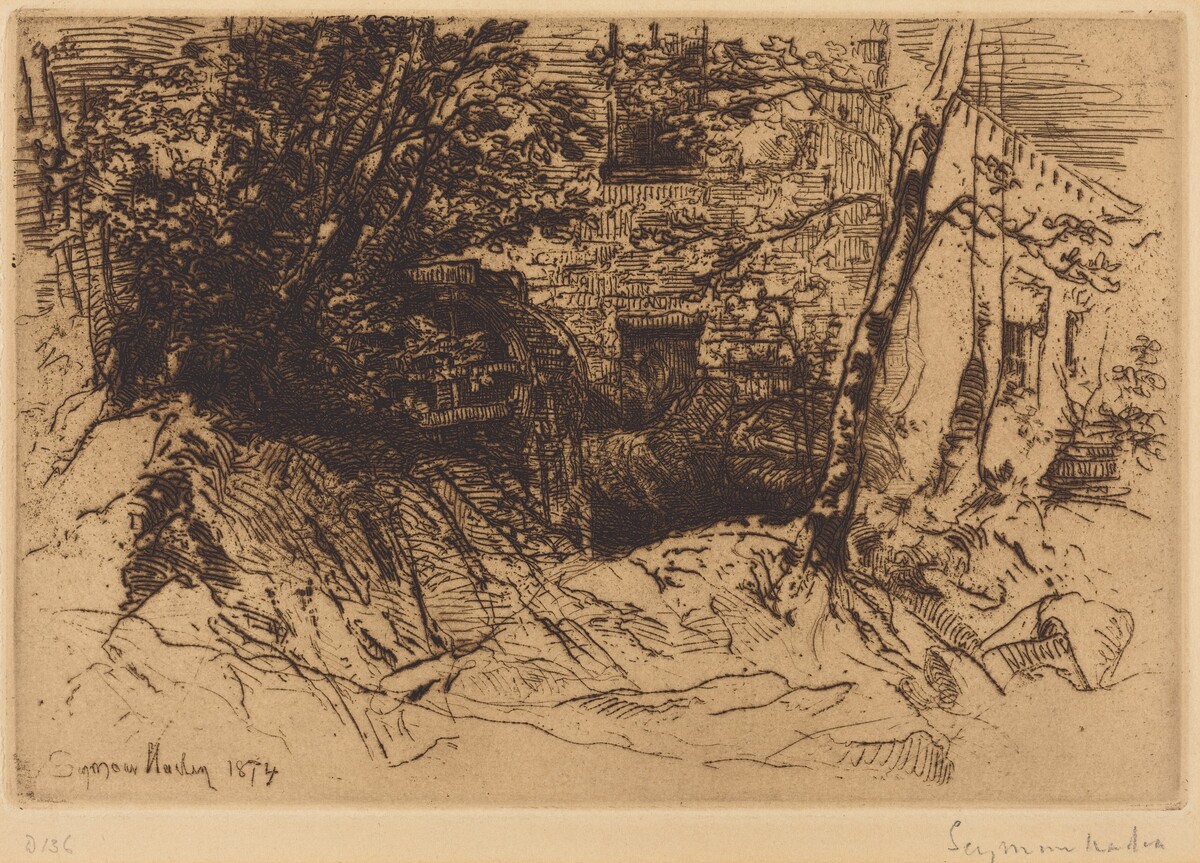 The Mill-Wheel by Francis Seymour Haden