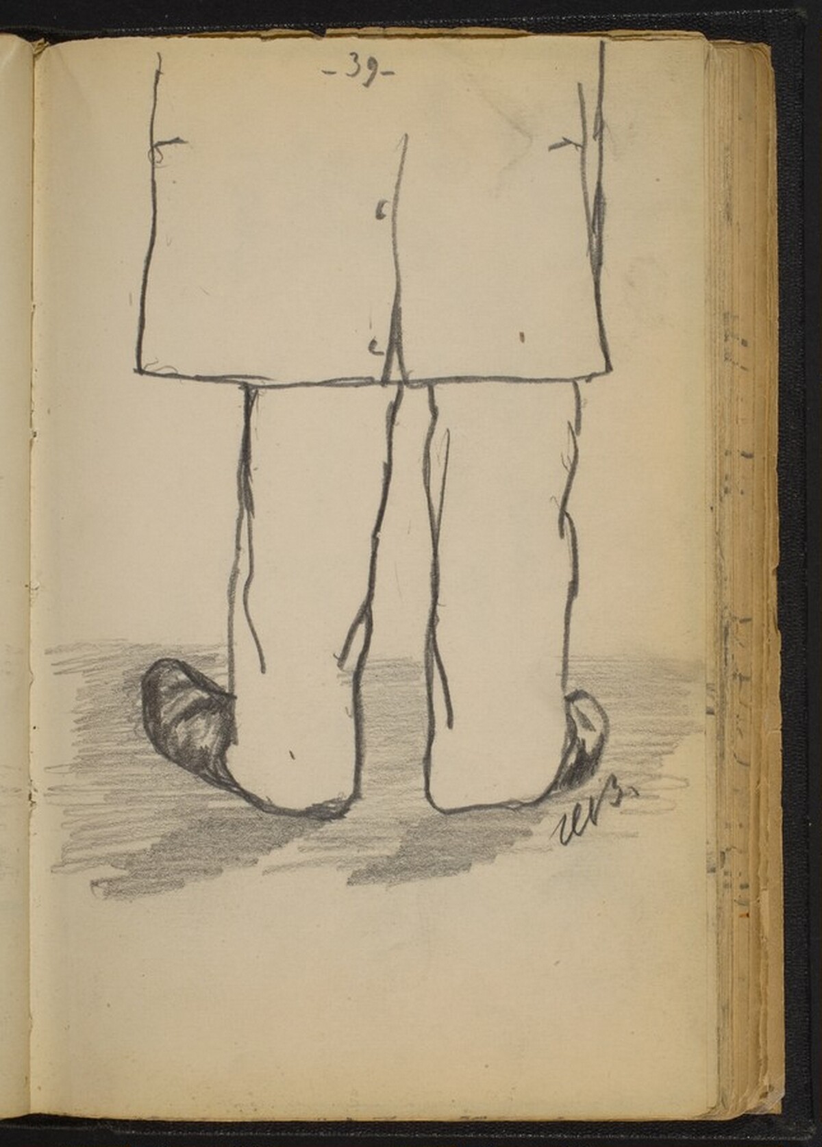 Man's Pants and Shoes by Max Beckmann