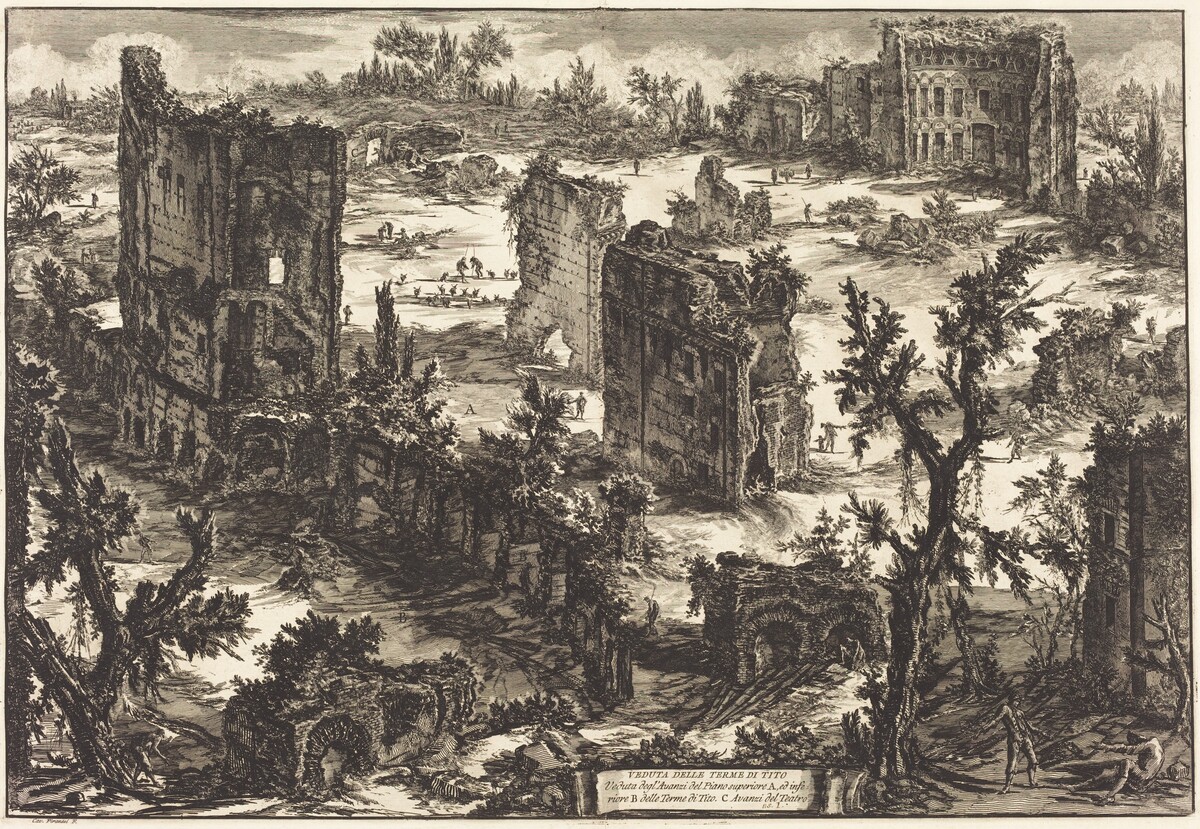 Veduta delle Terme di Tito by Giovanni Battista Piranesi