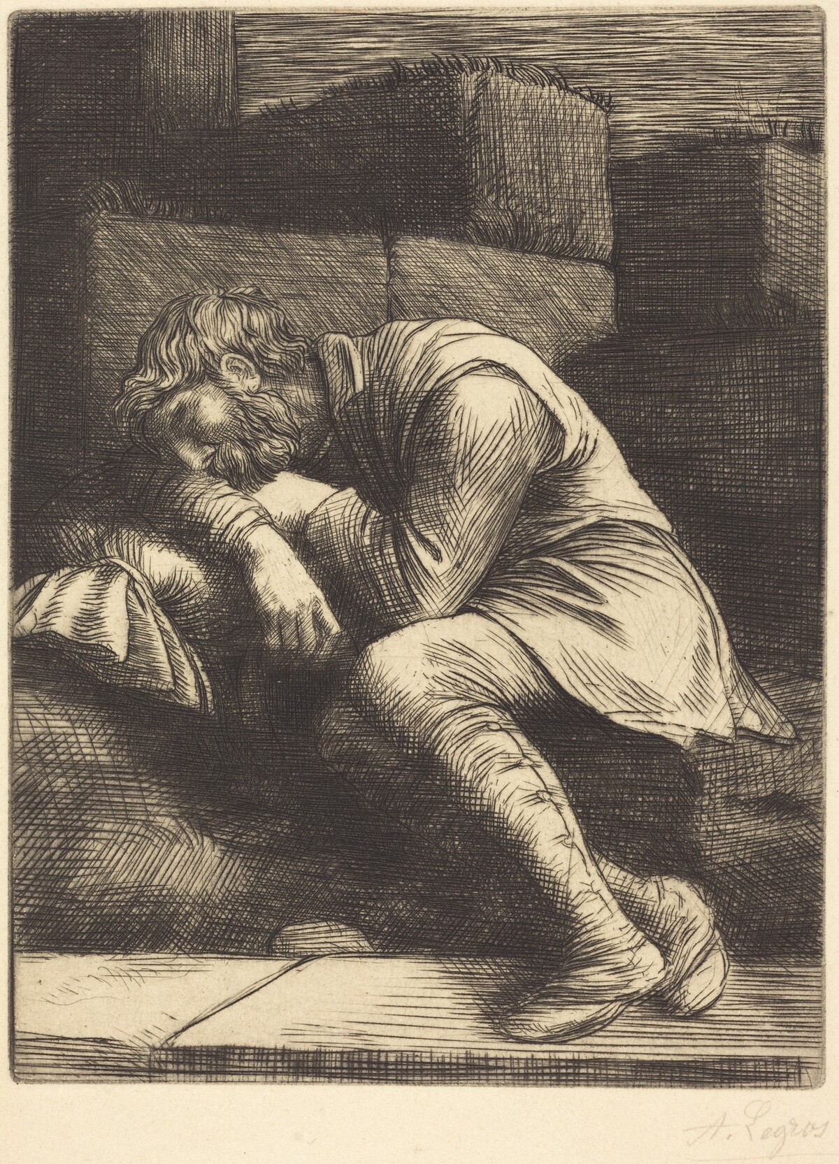 Sleeping Beggar (Mendiant endormi) by Alphonse Legros