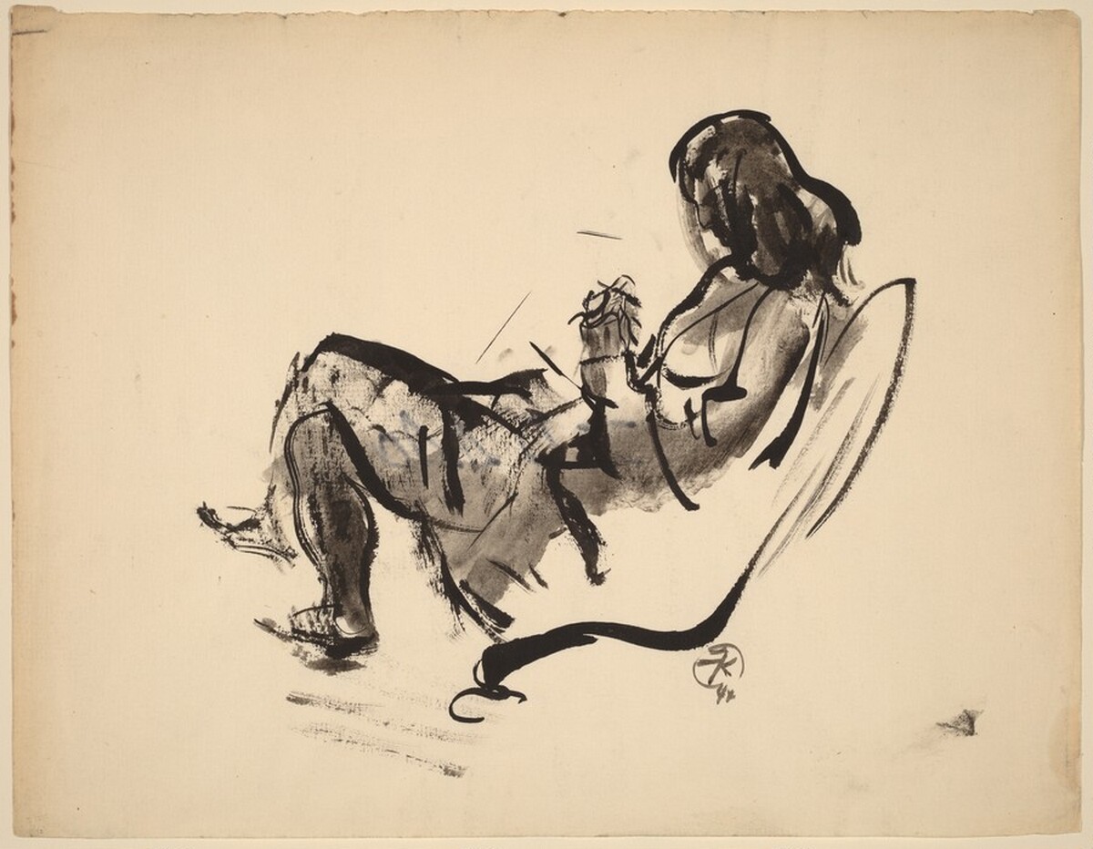 Seated Female Facing Left by Franz Kline