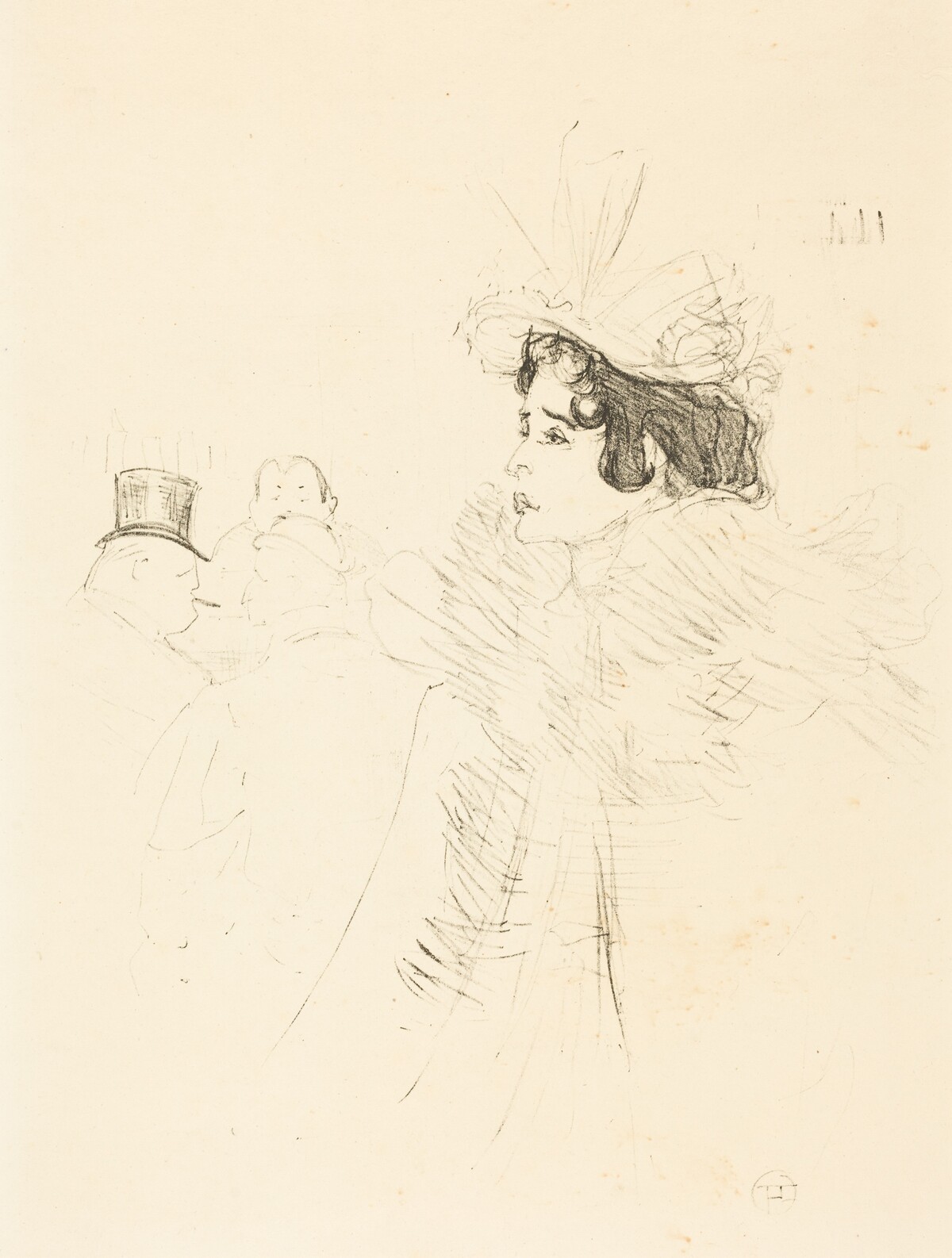Miss May Belfort in the Irish and American Bar, rue Royale (Miss Belfort Belfort au Irish and American Bar, Rue Royale) by Henri de Toulouse-Lautrec