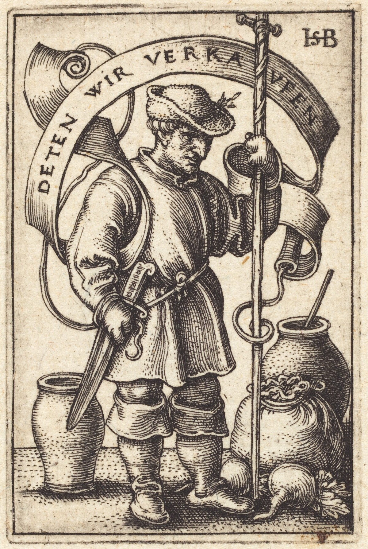 Peasant at Market by Sebald Beham