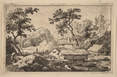 Mill below a Waterfall