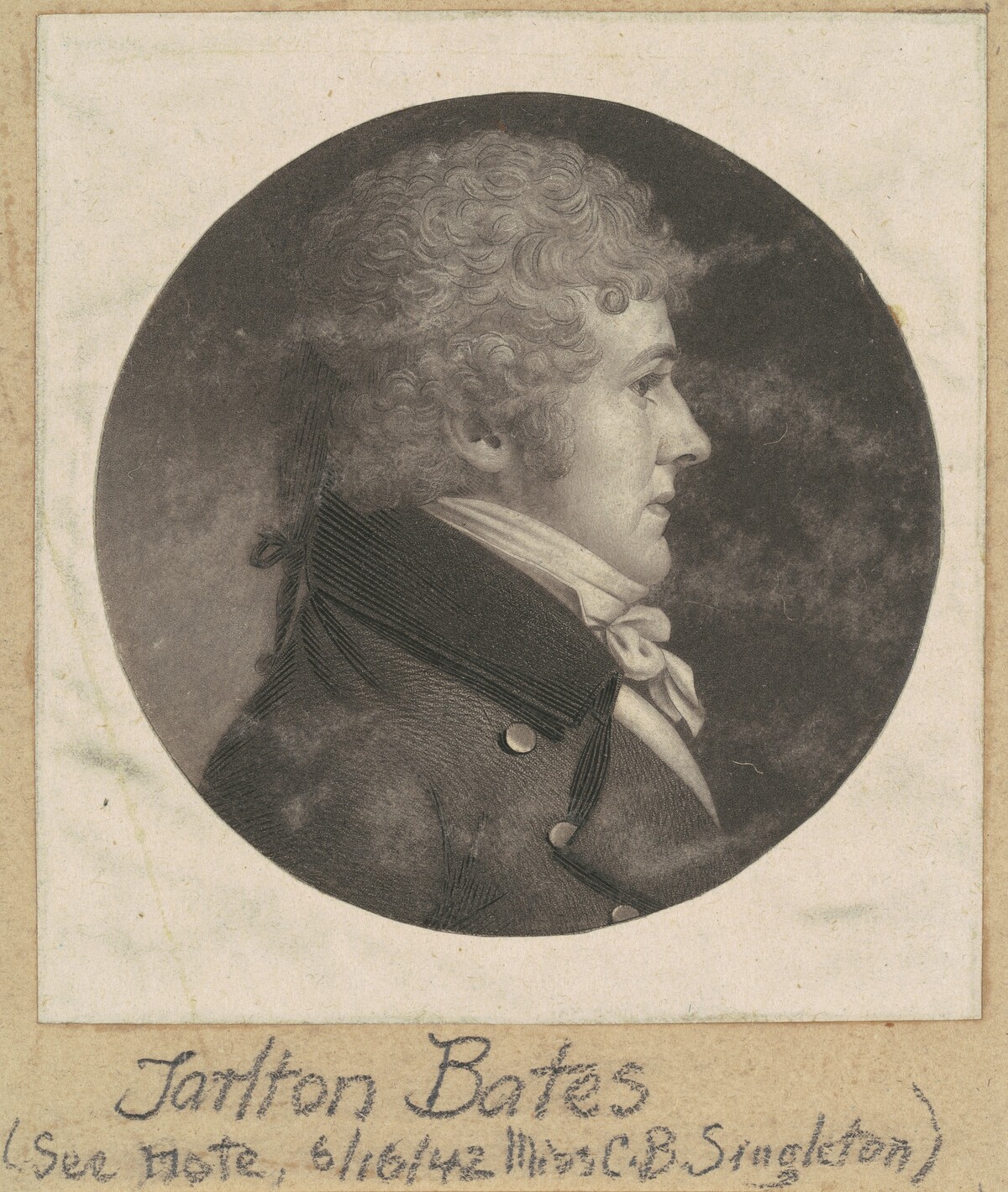 Tarlton Bates by Charles B. J. Févret de Saint-Mémin