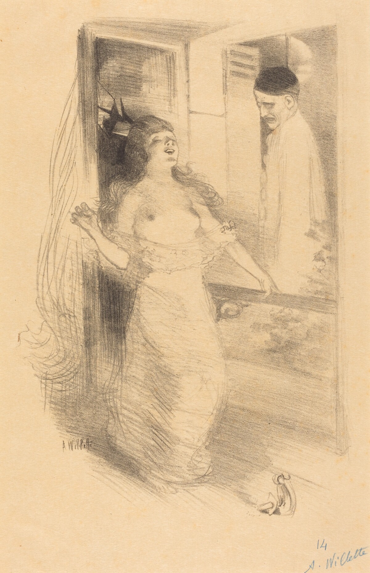 Hanging Clown (Pierrôt pendu) by Adolphe Léon Willette