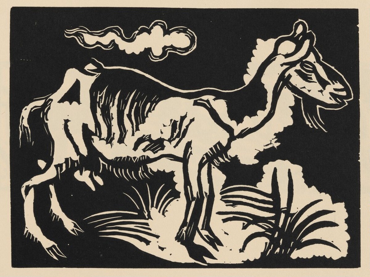 Die Ziege (The Goat) from Deutsche Graphiker der Gegenwart (German Printmakers of Our Time) by Richard Seewald