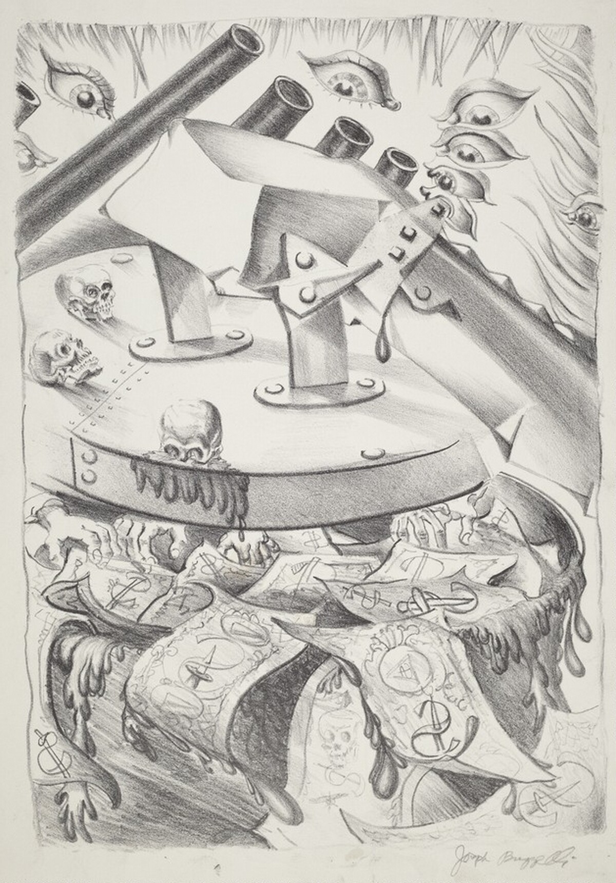 Untitled (War and Money) by Joseph Anthony Buzzelli