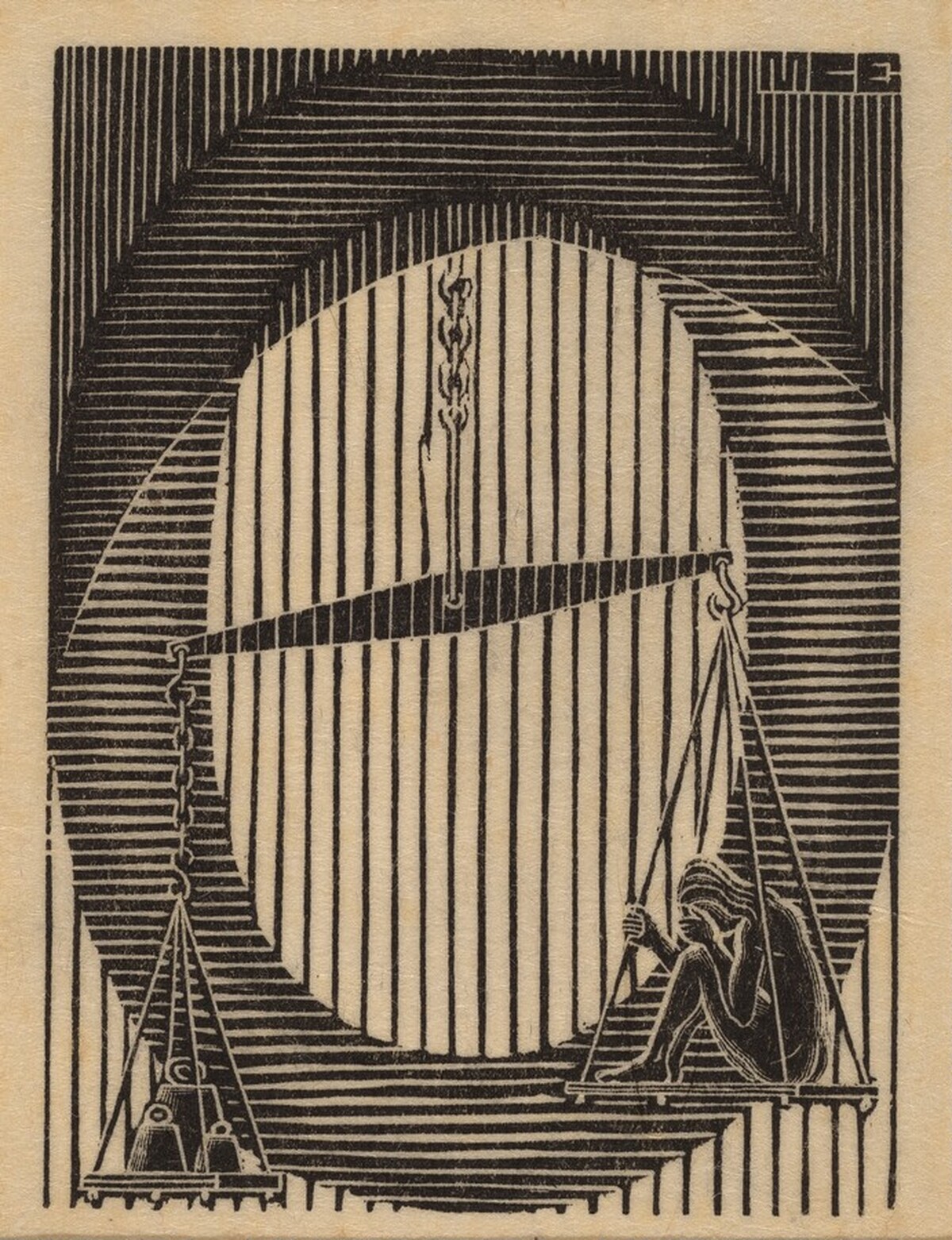 Initial O by M.C. Escher