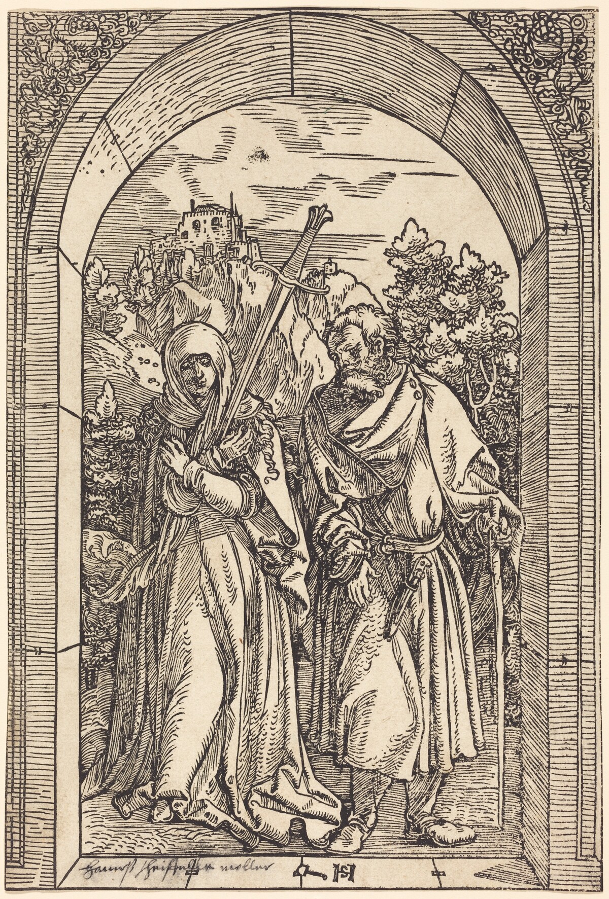 Mater Dolorosa and Saint Joseph by Hans Leonard Schäufelein