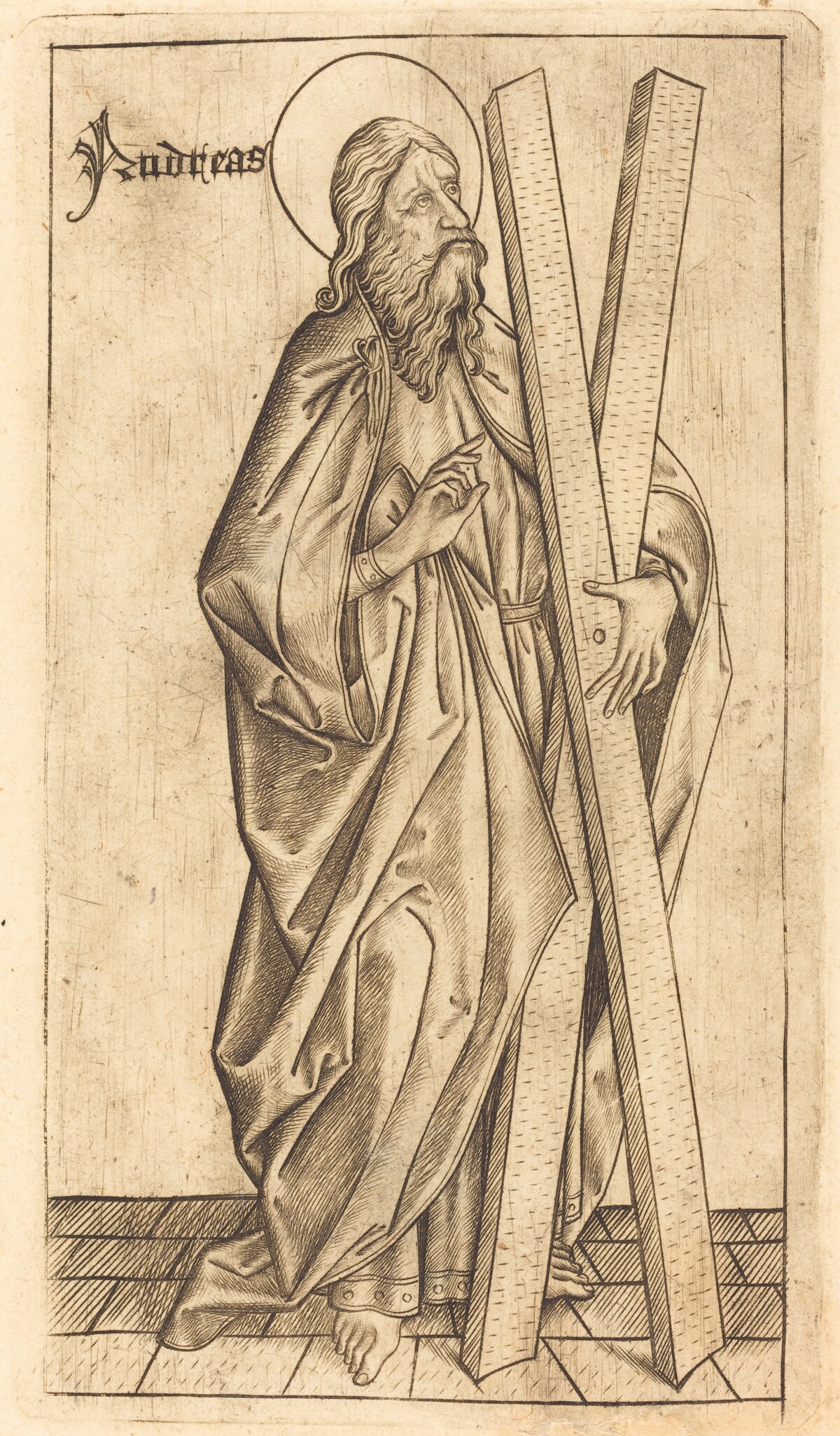 Saint Andrew by Israhel van Meckenem after Master E.S.