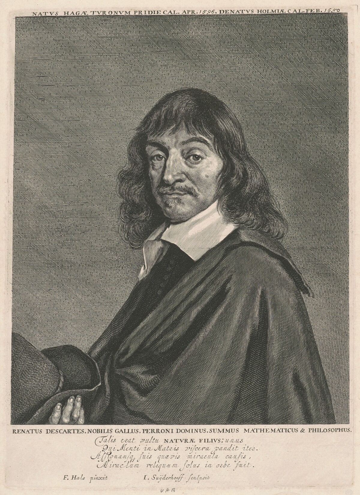 René Descartes by Jonas Suyderhoff, after Frans Hals