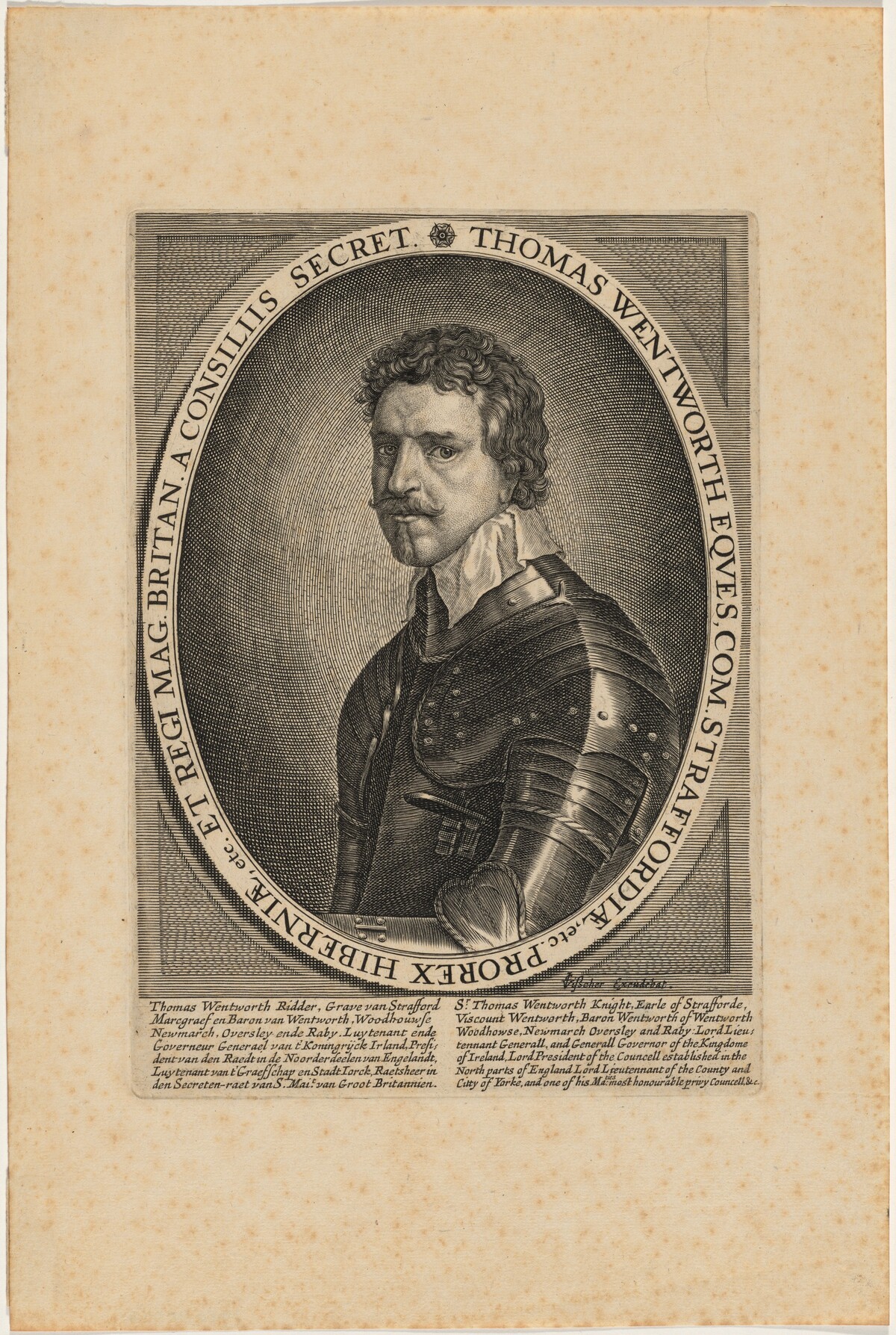 Thomas Wentworth, Earl of Strafford by Claes Jansz Visscher (publisher)