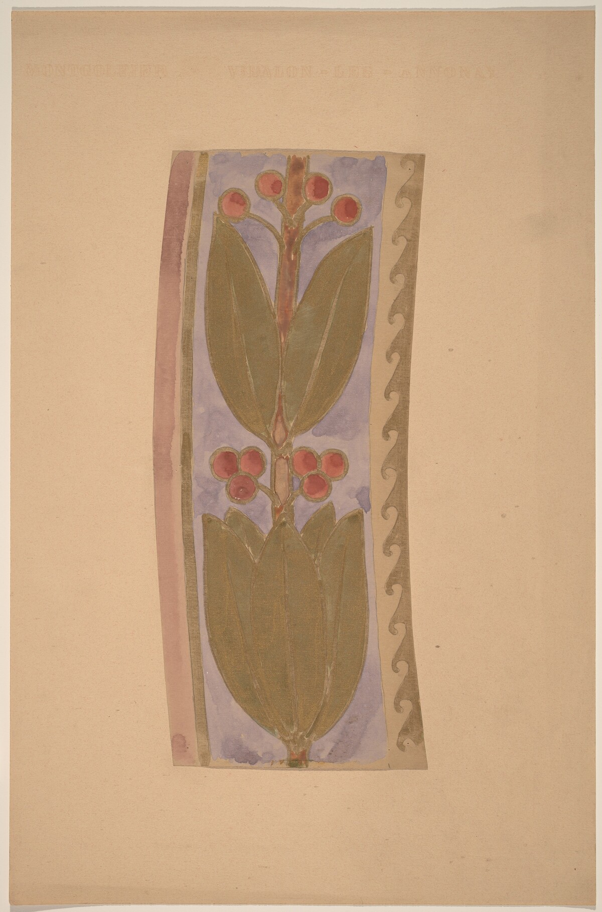 Study for a Border Design by Charles Sprague Pearce