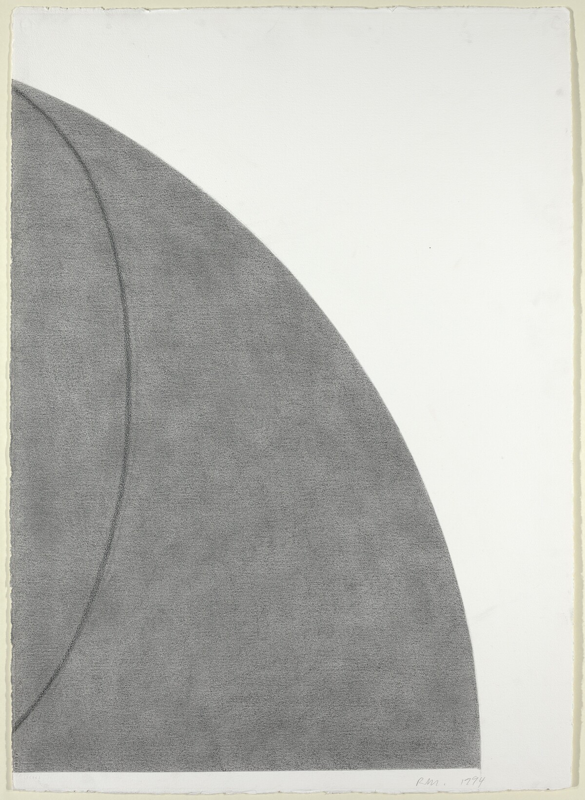 Curved Plane / Figure VII (right panel) by Robert Mangold