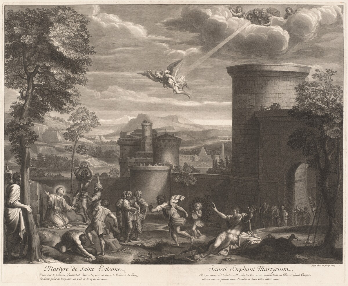 Martyre de Saint Estienne (The Martyrdom of Saint Sebastian) by Etienne Baudet, after Annibale Carracci