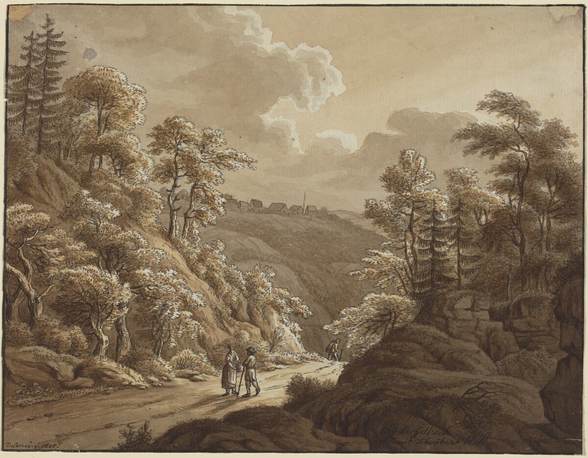 Road through the Woods near Kresselbach by T. Lamey