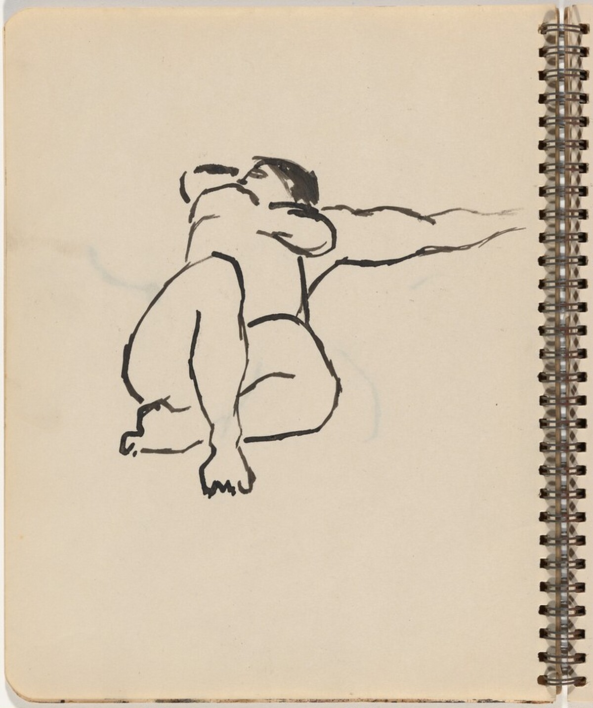 Reclining Female Nude with Left Arm Extended by Alex Katz