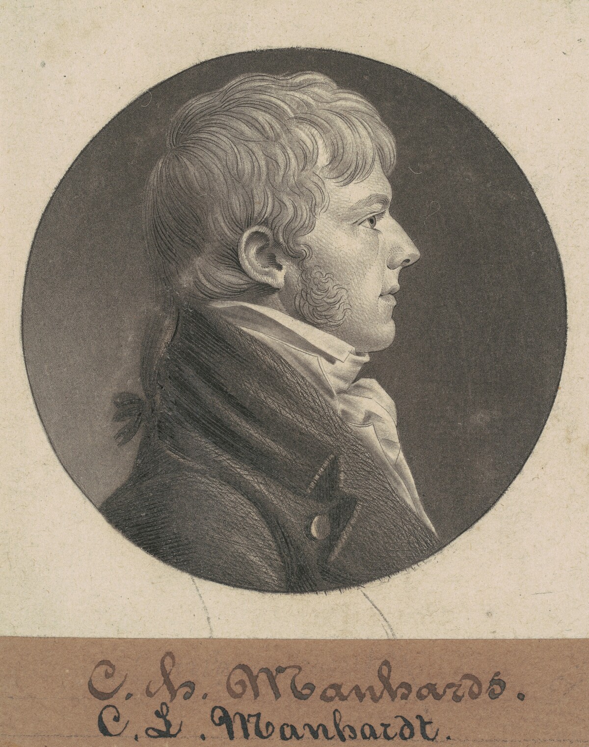 Christian Luis Mannhardt by Charles B. J. Févret de Saint-Mémin