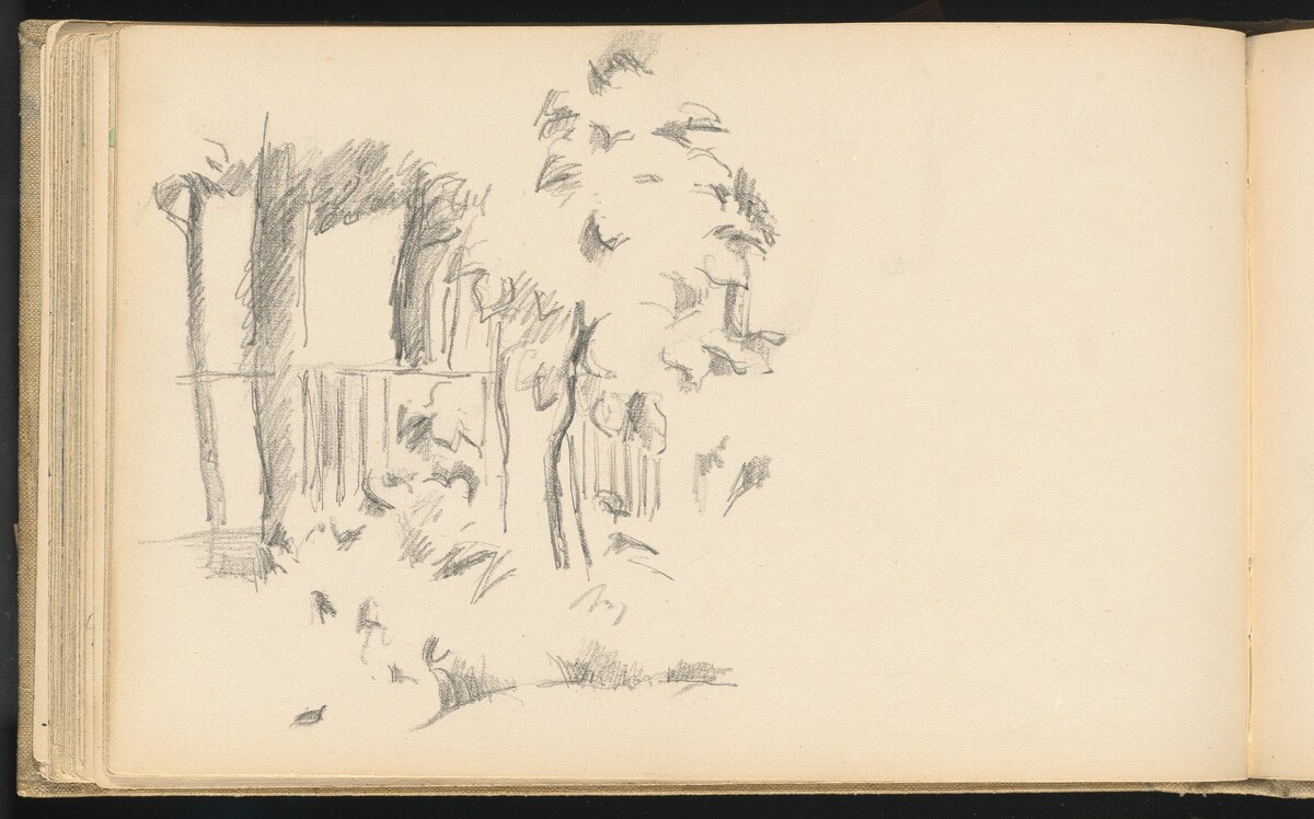 Near the Pool at Jas de Bouffan by Paul Cezanne