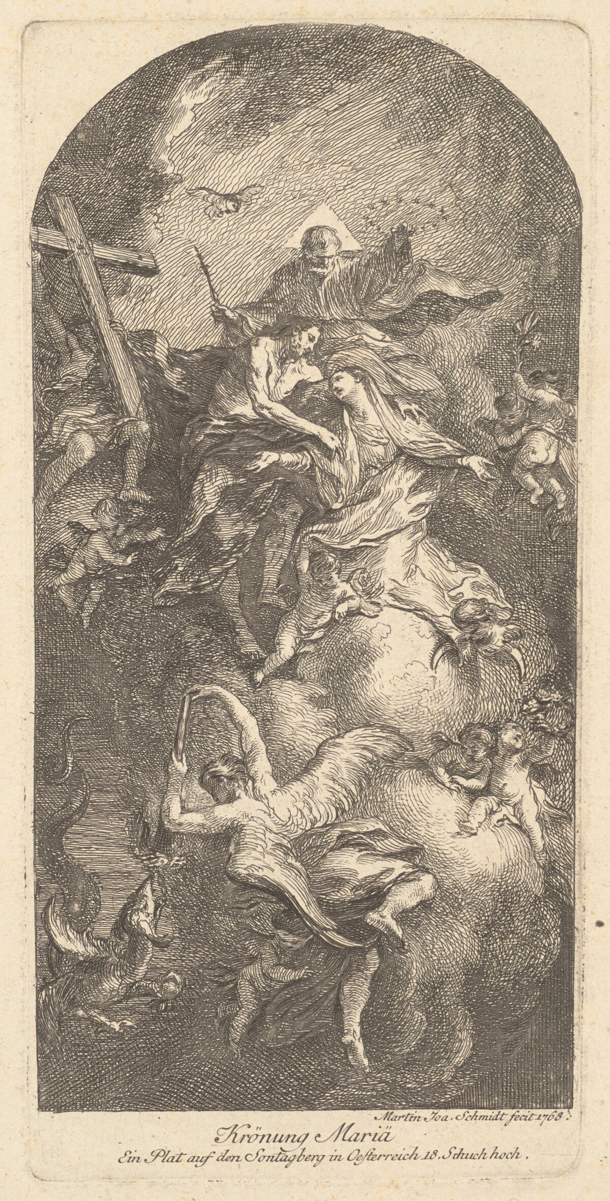 The Crowning of the Virgin by Martin Johann Schmidt