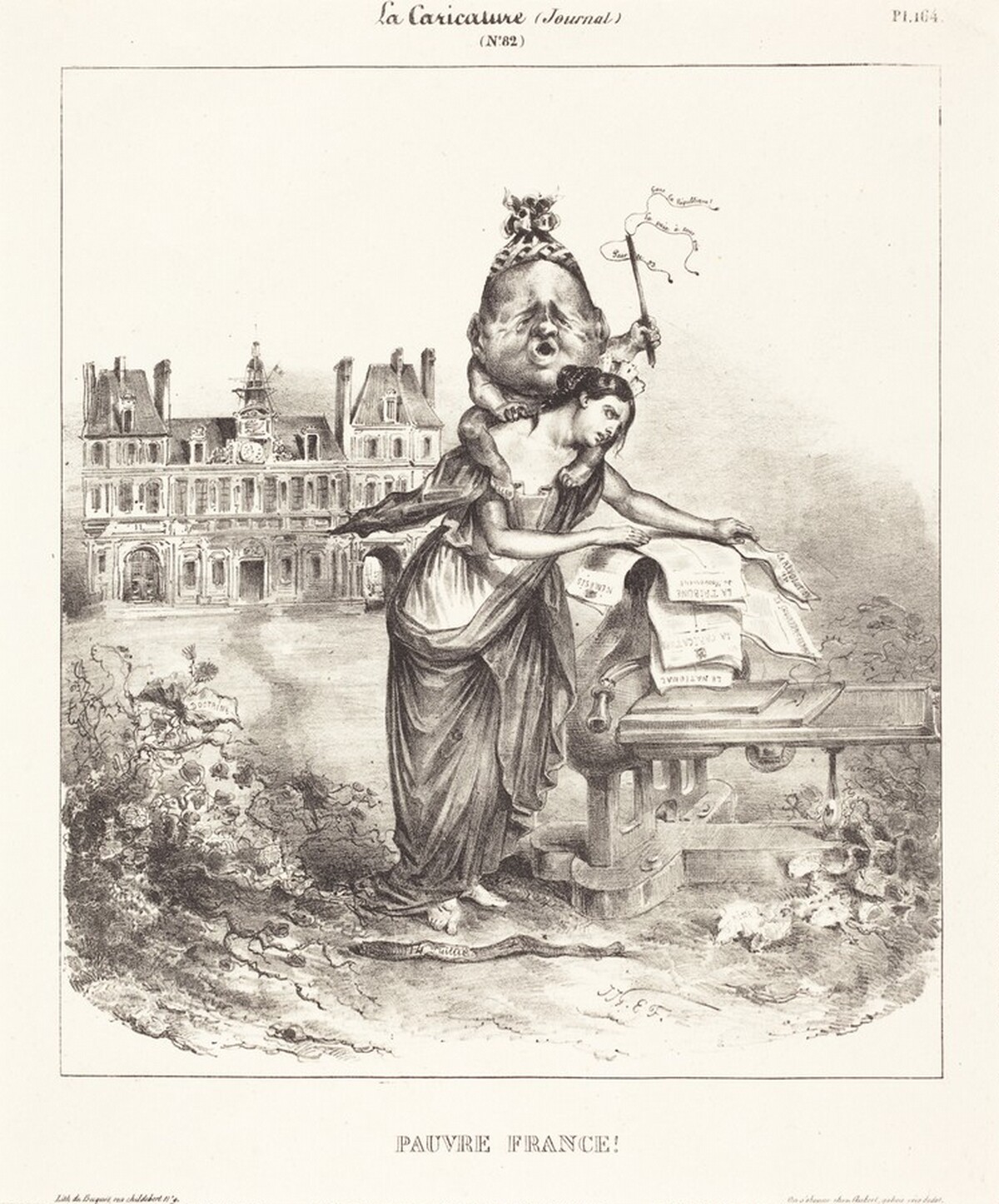 Pauvre France! by Eugène-Hippolyte Forest and Jean-Ignace-Isidore Grandville