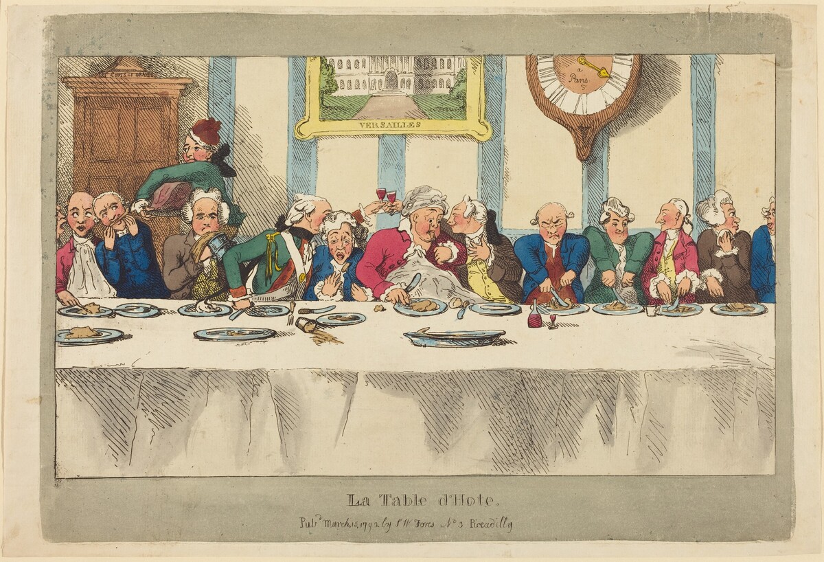 La Table d'Hote by Thomas Rowlandson