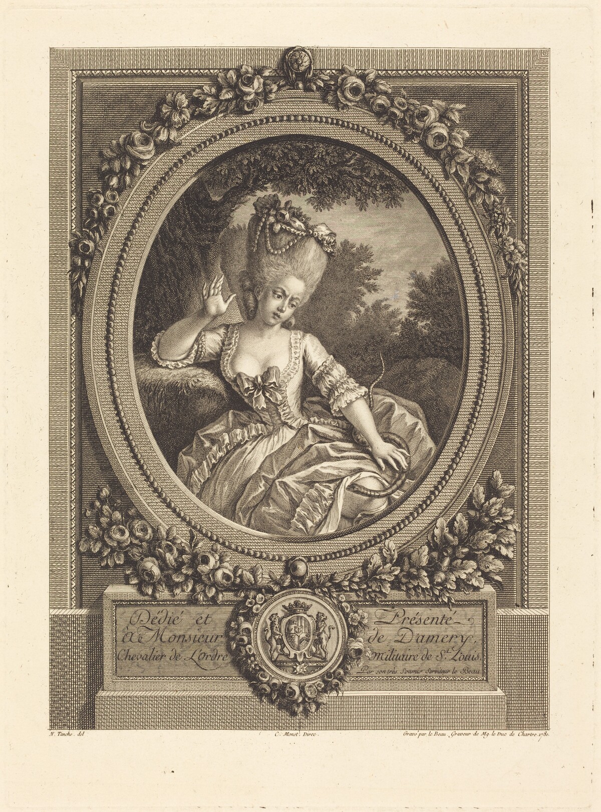 Le danger des bosquets by Pierre Adrien Le Beau after Nicolas Tanché