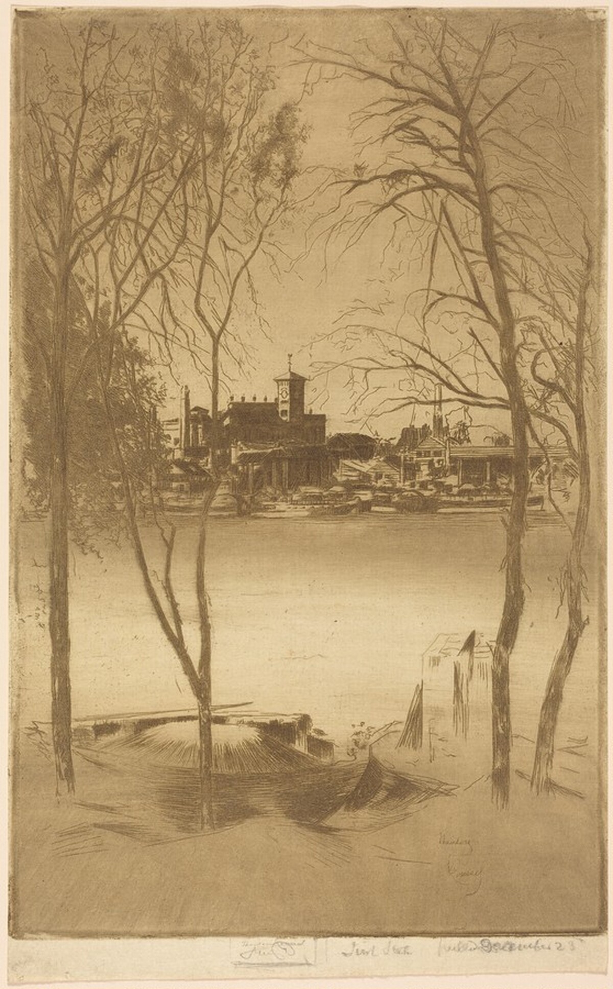 Laburnums and Battersea by Théodore Roussel
