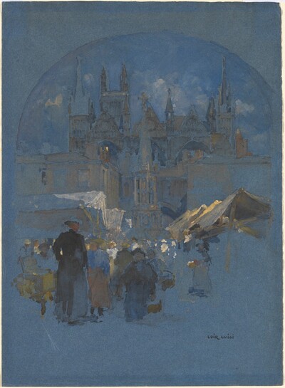 A Market Square before a Cathedral