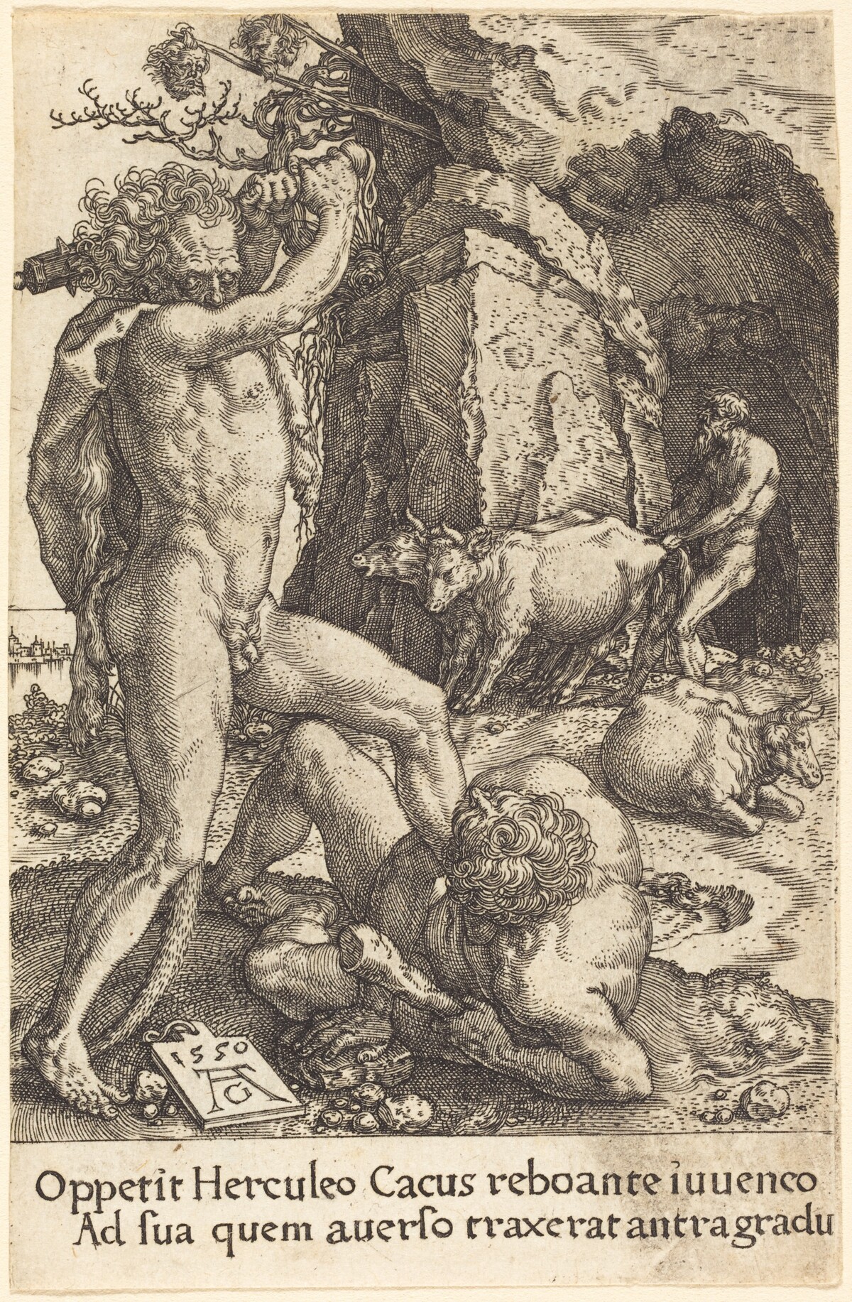 Hercules Killing Cacus by Heinrich Aldegrever