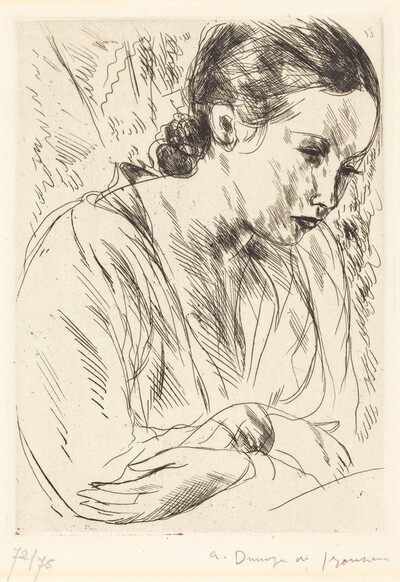 Fernande with Arms Crossed, Large Plate (Fernande les mains croisees (grande planche)