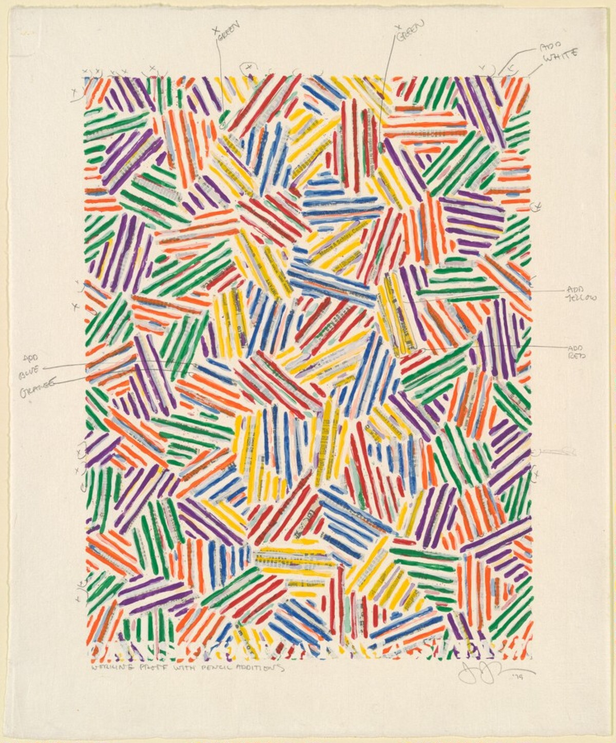 Cicada [working proof] by Jasper Johns