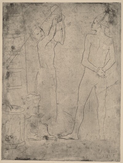 Family of Acrobats with Macaque (La famille de saltimbanques au macaque)